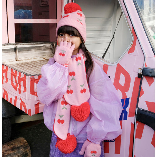 Rockahula - Cheerful Cherry Knitted Gloves