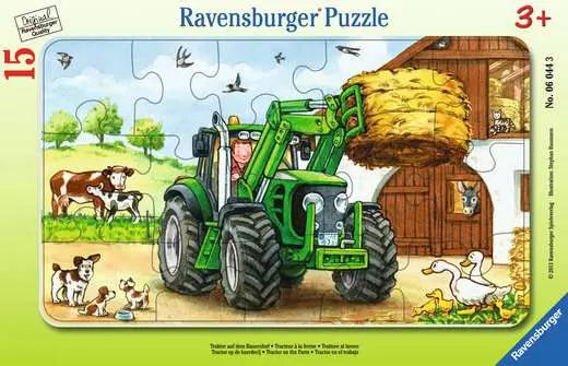 Ravensburger - Tractor on the Farm 15pc Frame Puzzle
