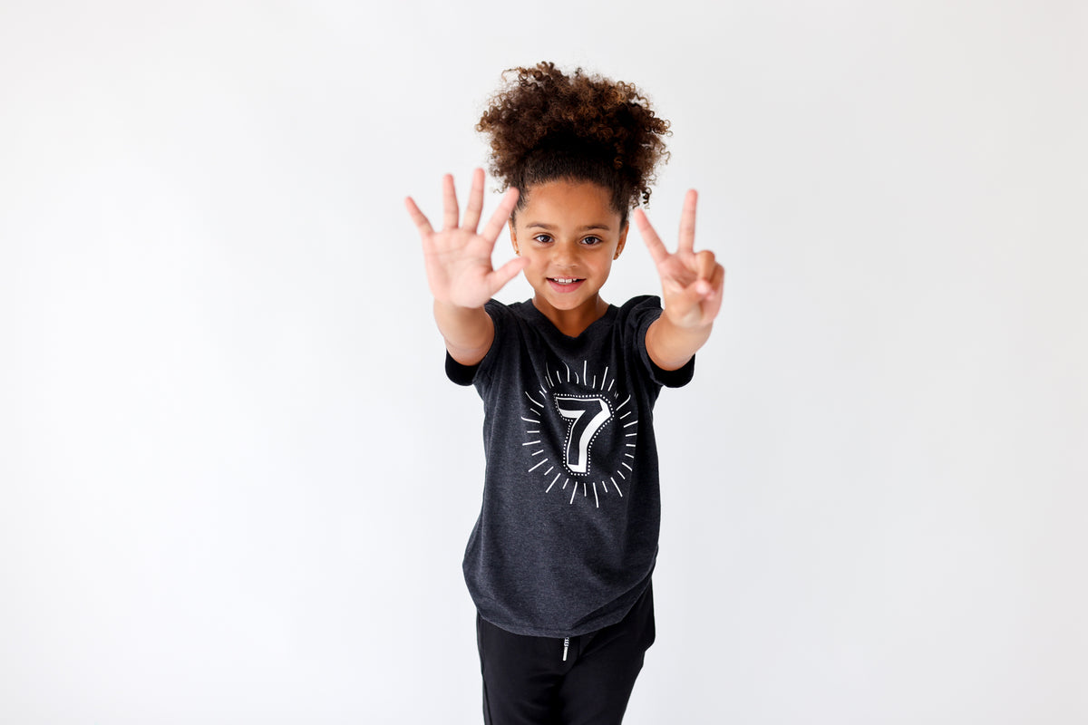 Whistle & Flute Clothing Milestone Number T-Shirt, children's tops — detail view