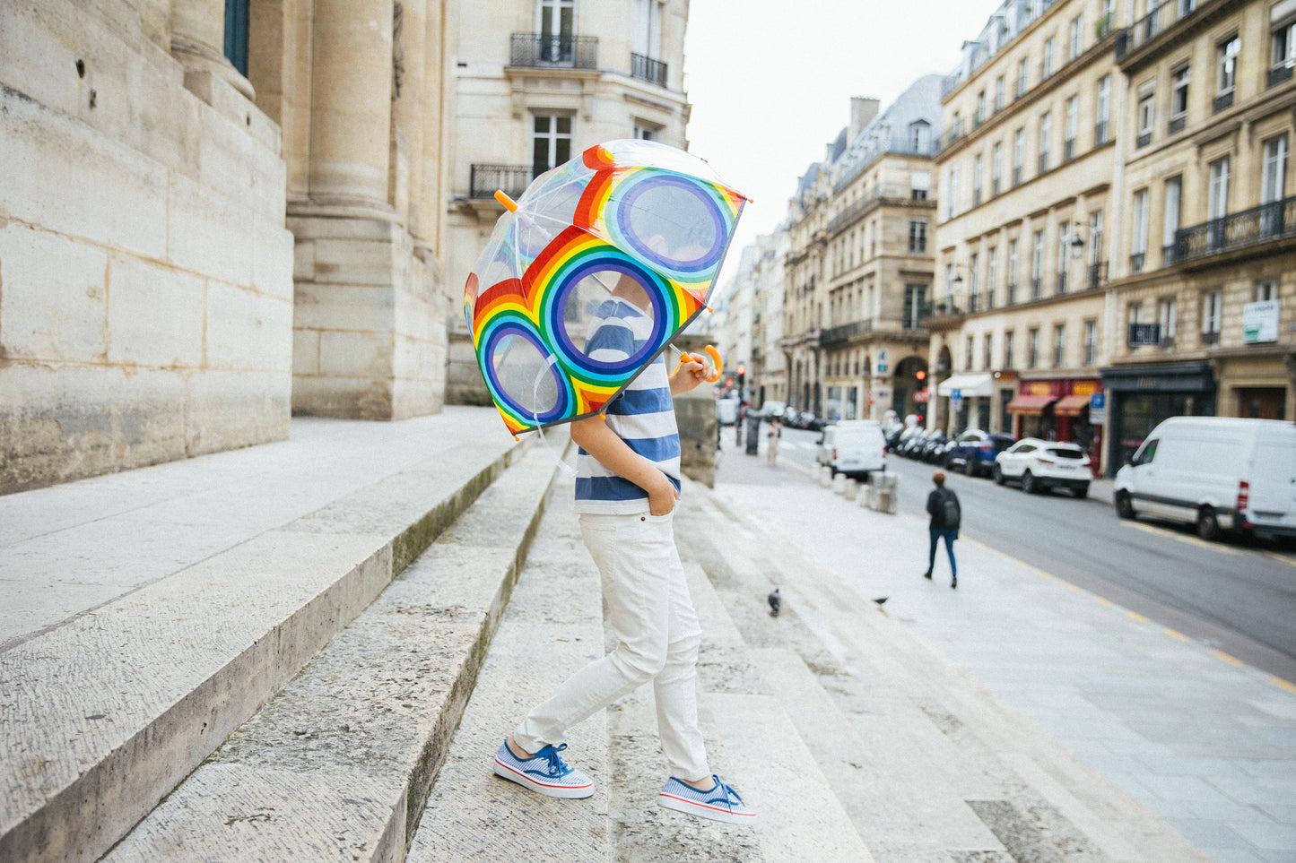 Smati Paris Rainbow Transparent Fluorescent Kids Umbrella Smati