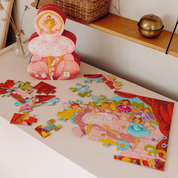 Djeco - Silhouette Puzzle: Ballerina - 36 pcs