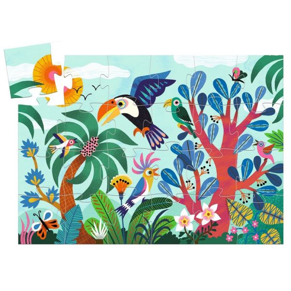 Djeco - Silhouette Puzzle: Coco the Toucan - 24 pcs