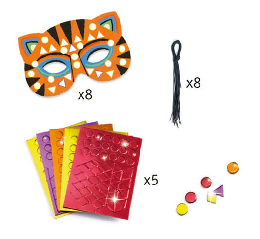 Djeco - Do It Yourself: Mosaic Jungle Animal Masks