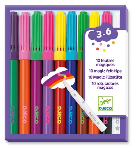 Djeco - Magic Color Changing Markers 10 pcs