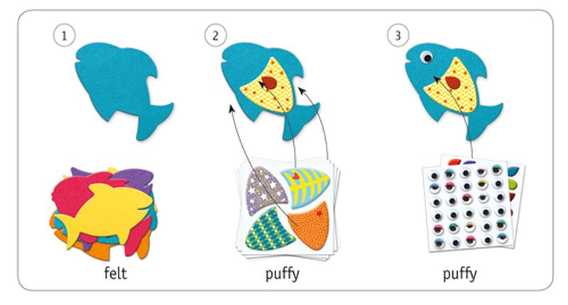 Djeco - Felt Character Decoration Art Activity
