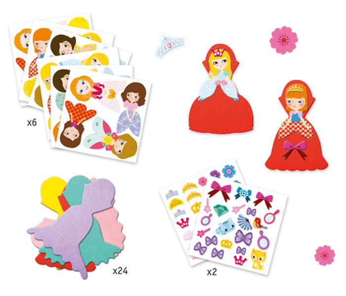 Djeco - Felt Character Decoration Art Activity