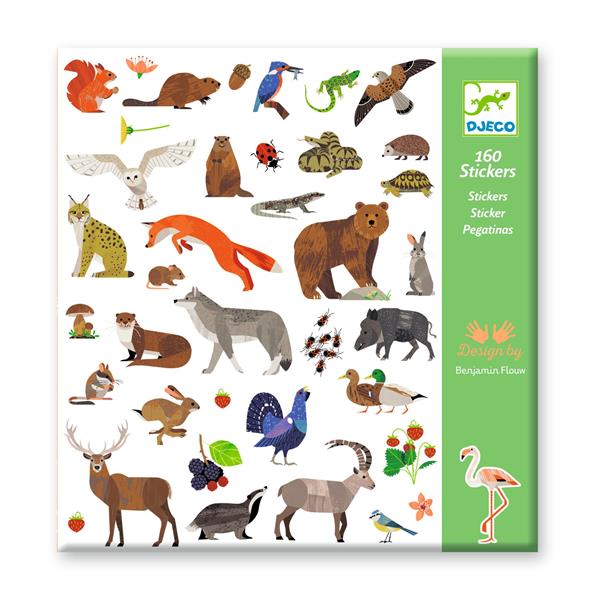 Djeco - Sticker Sheet Sets: Fauna