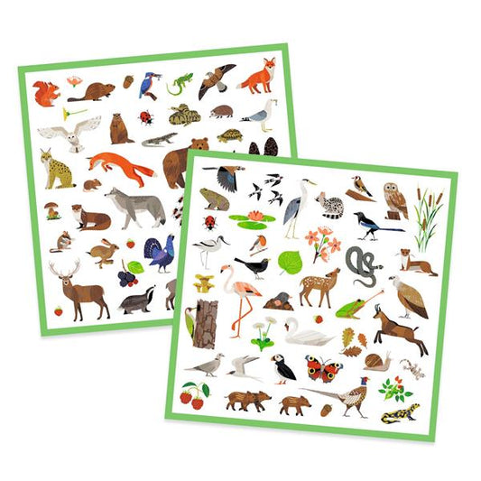 Djeco - Sticker Sheet Sets: Fauna