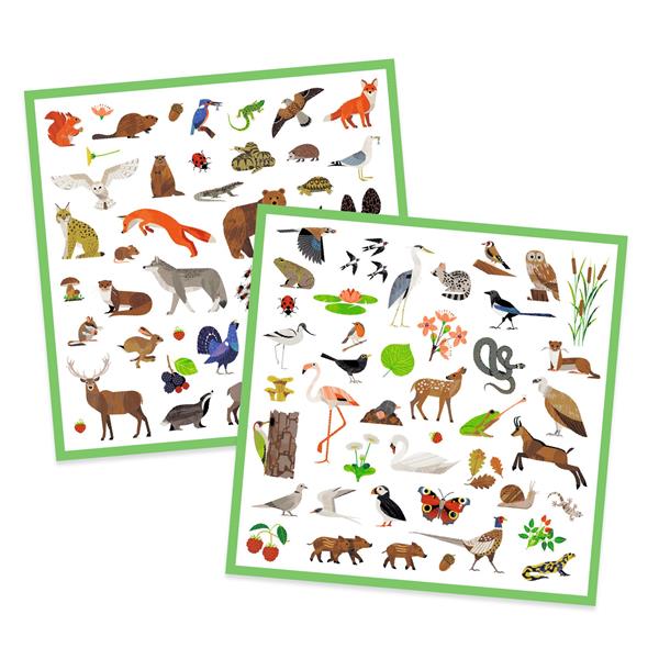 Djeco - Sticker Sheet Sets: Fauna
