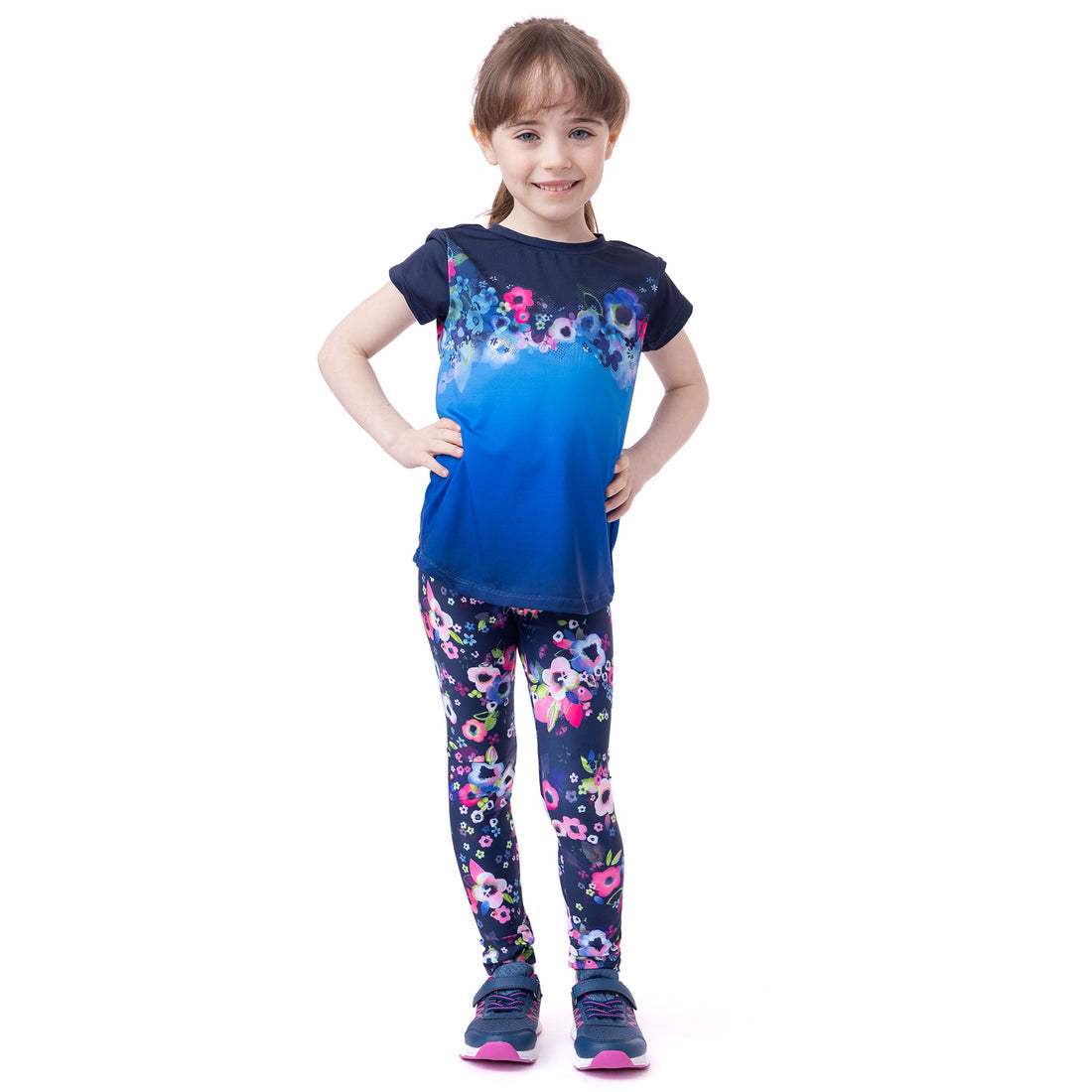Nano-Girls Navy Athletic Leggings