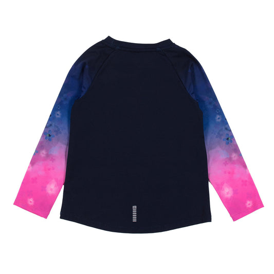 Nano-Girls Navy Athletic Long Sleeve T-Shirt