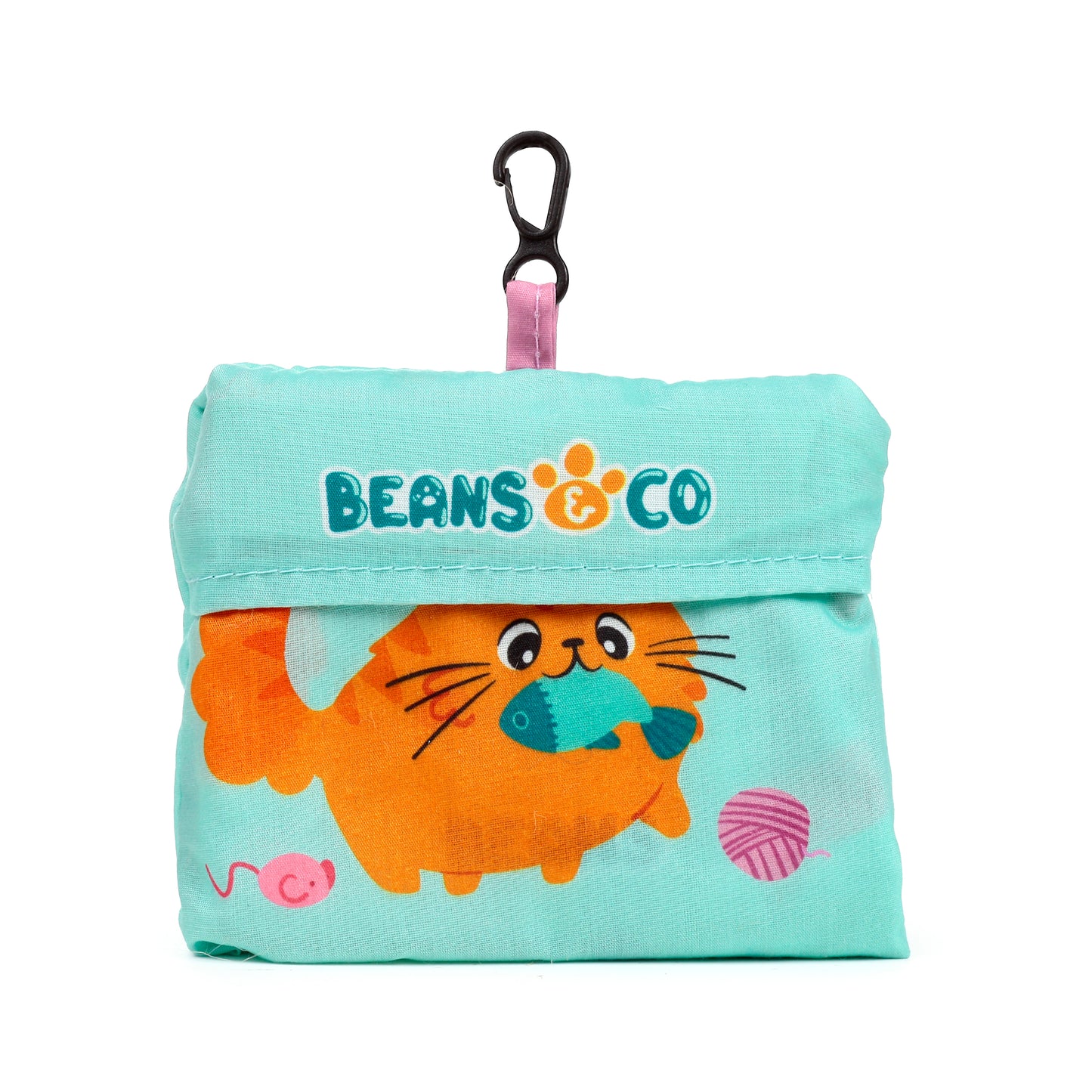 Puckator Foldable Reusable Shopping Bag Beans & Co Cats