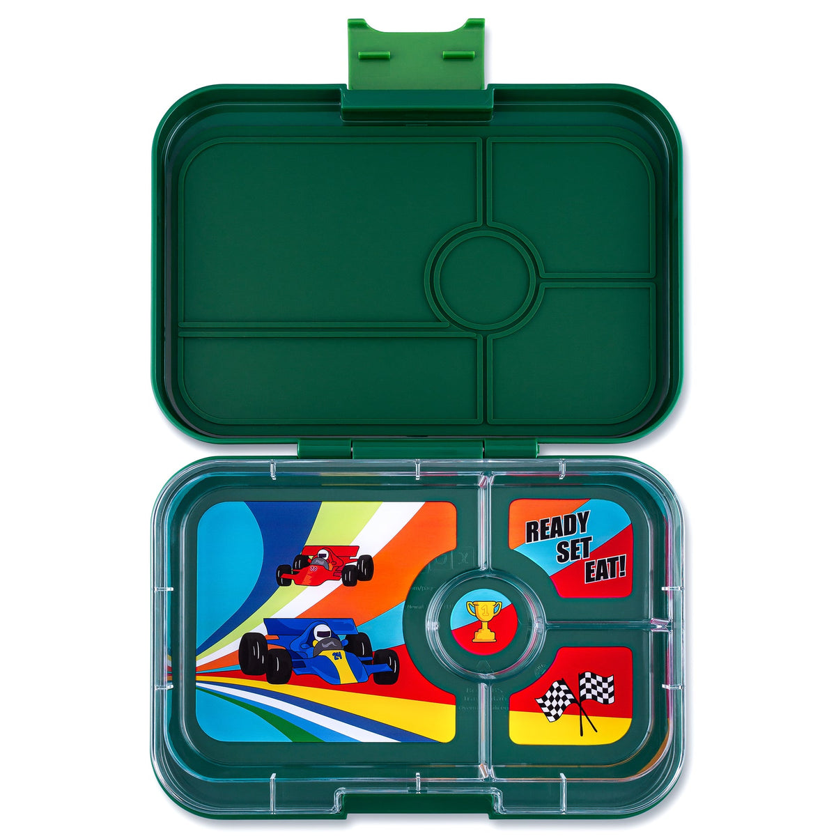 Green lunchbox Opened