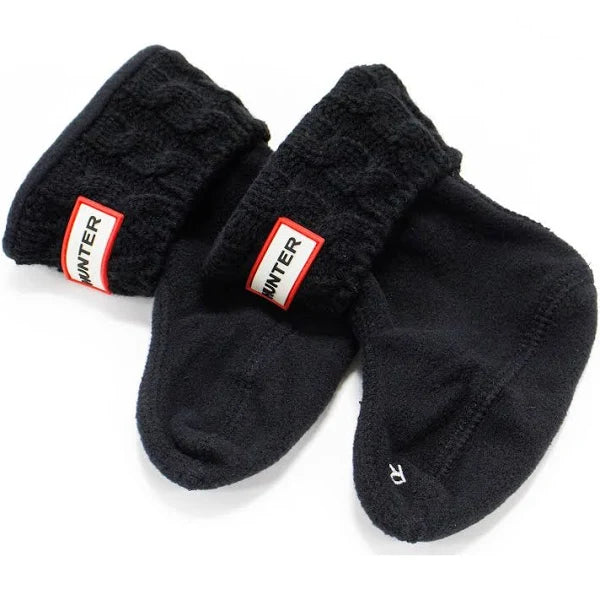 Hunter Recycled Mini Cable Boot Socks, children's socks — alternate view