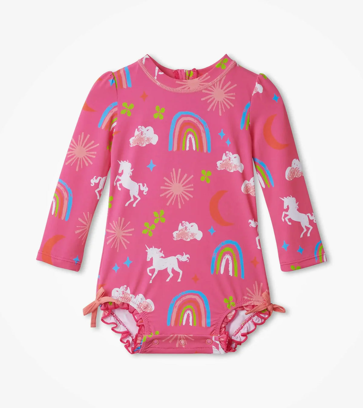 Hatley Infant Girls Rashguard Swimsuit — sun protection, children's shirts — alternate view