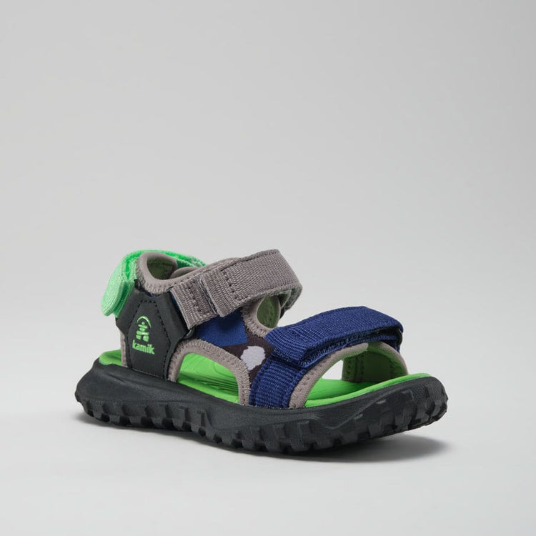Kamik Harbor T Toddlers' Open-Toe Sandals - Black/Charcoal
