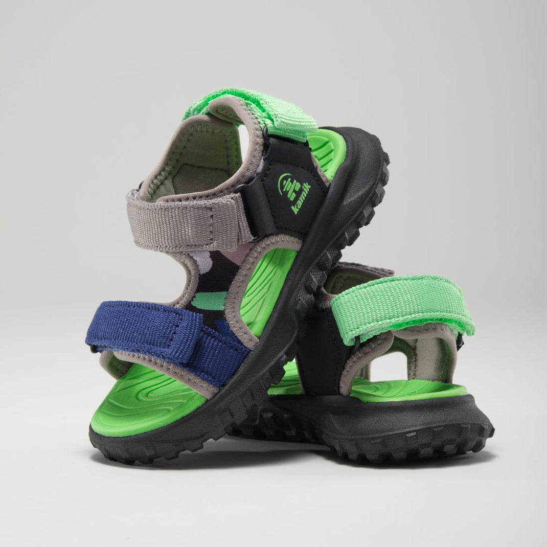 Kamik Harbor T Toddlers' Open-Toe Sandals - Black/Charcoal