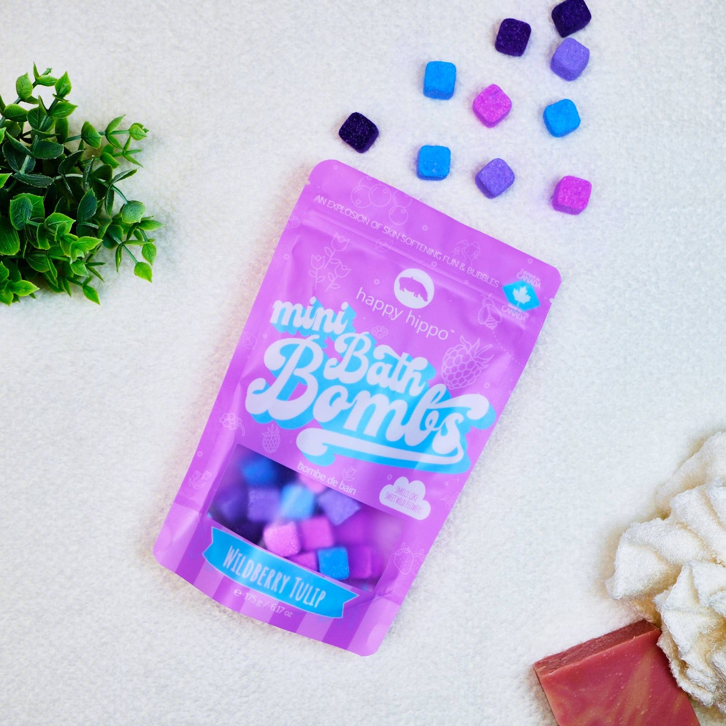 Mini bath bomb wild berry 1