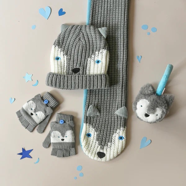 Rockahula - Husky Dog Knitted Gloves