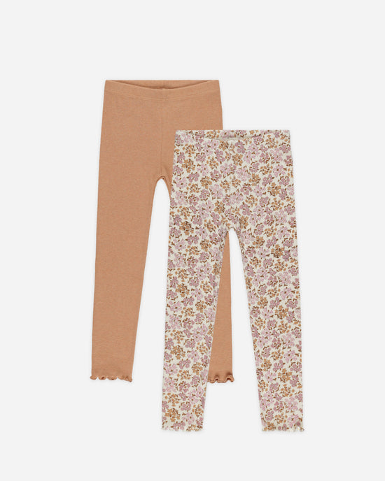Rylee + Cru - Ribbed Legging Set || Wildflower, Grapefruit