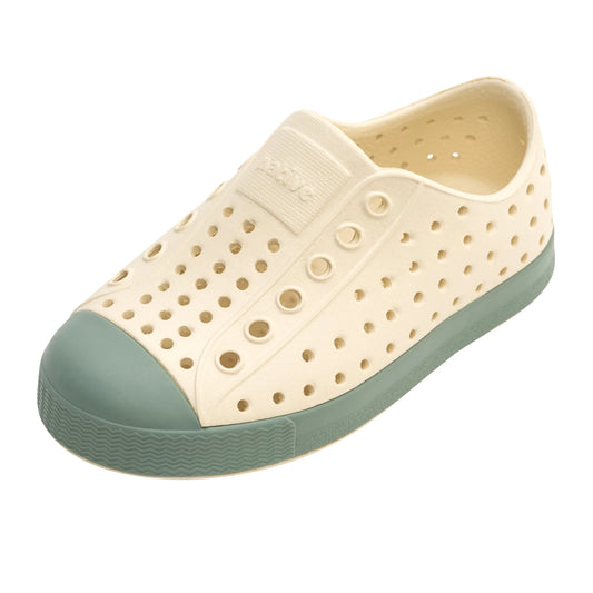 Native Shoes Jefferson Kids - Bone White / Relax Green