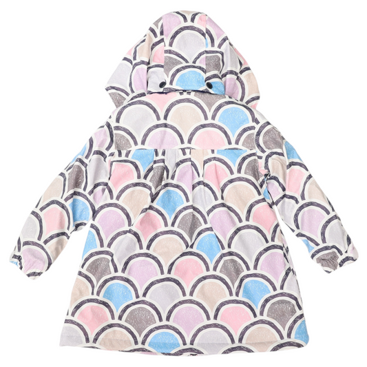 Korango Arch Print Lined Raincoat Blue