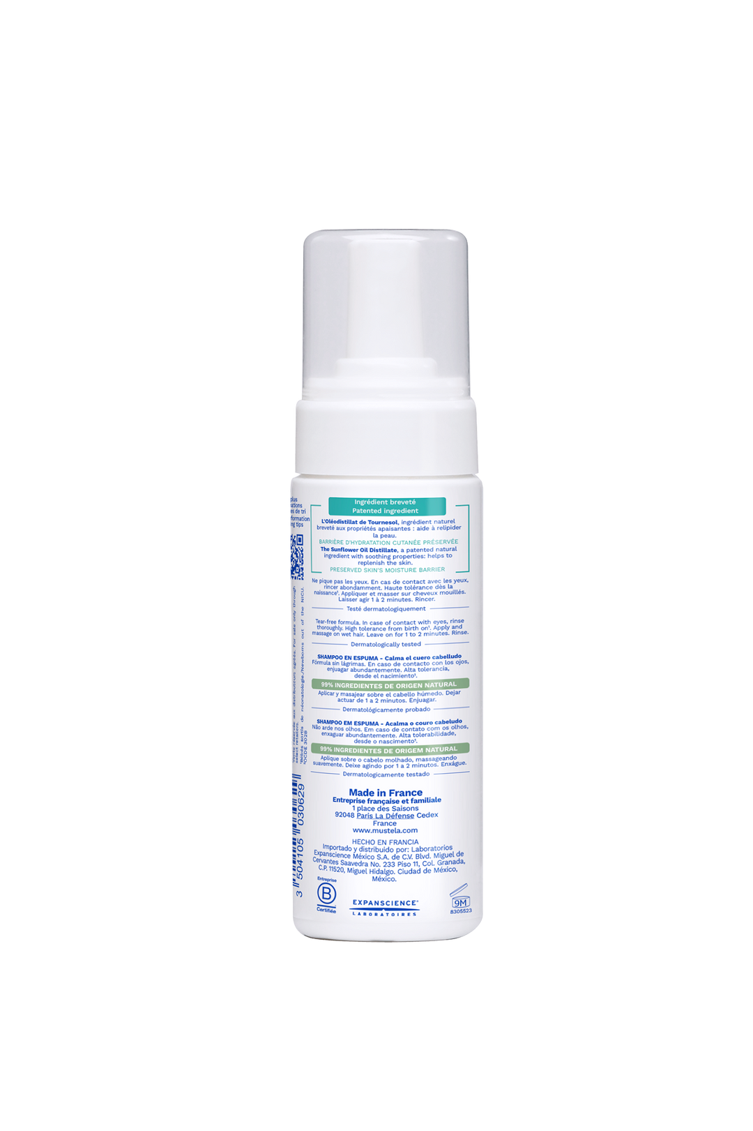 Mustela Stelatopia Foam Shampoo – Fragrance-Free for Eczema-Prone Skin