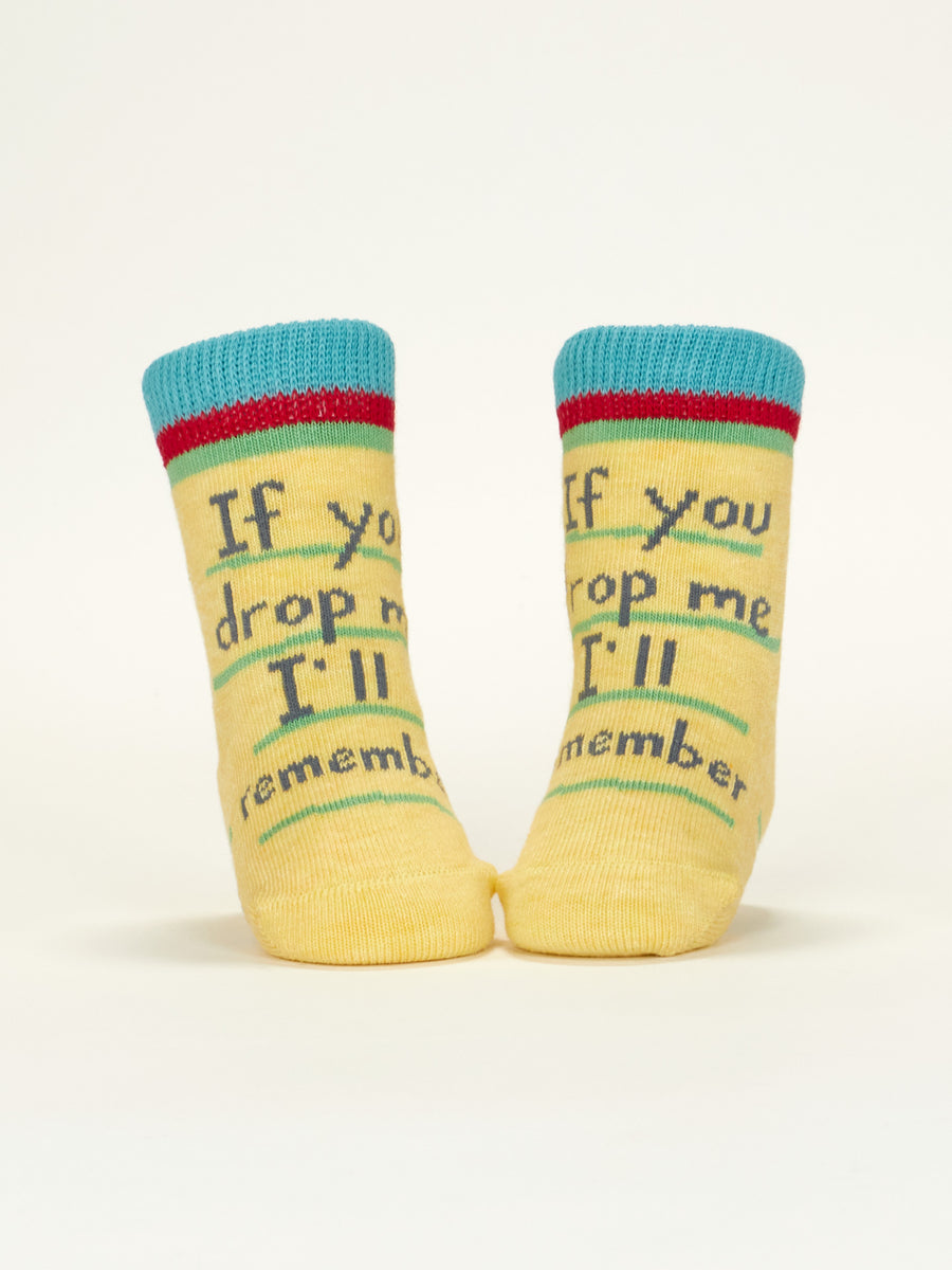 Blue Q - I Love Your Face/ If You Drop Me I'll Remember Baby Socks (6-12 M)