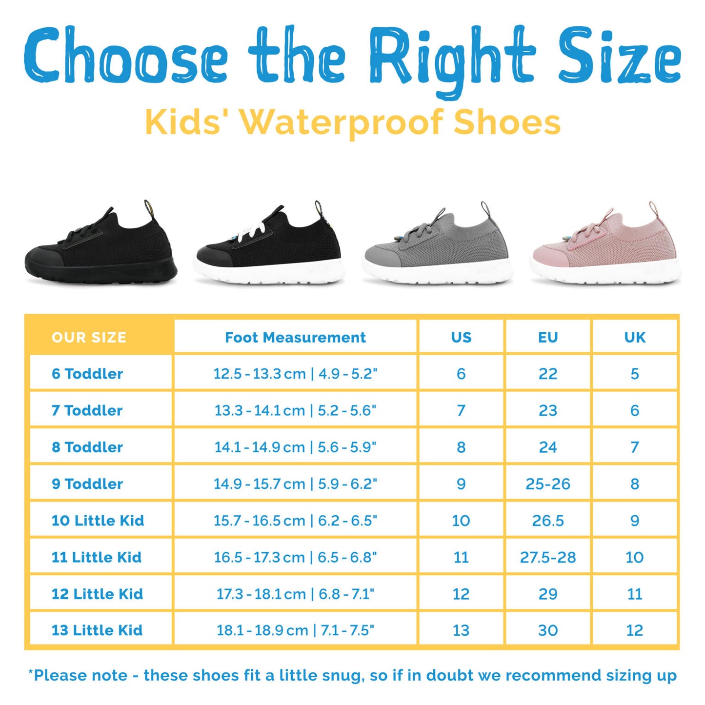 Jan & Jul- Kids Waterproof Shoes Sneakers | Navy