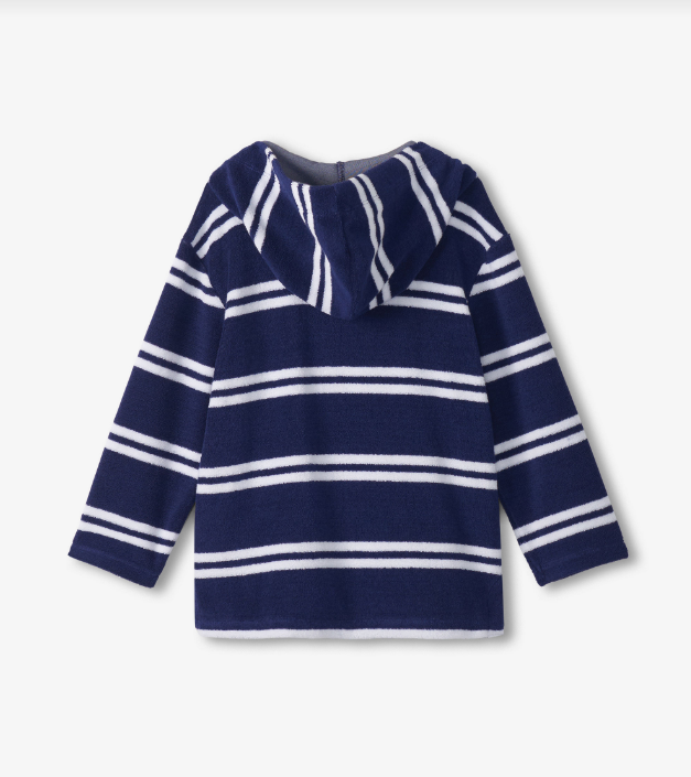 Hatley - Navy Stripes Hooded Towel Cover Up
