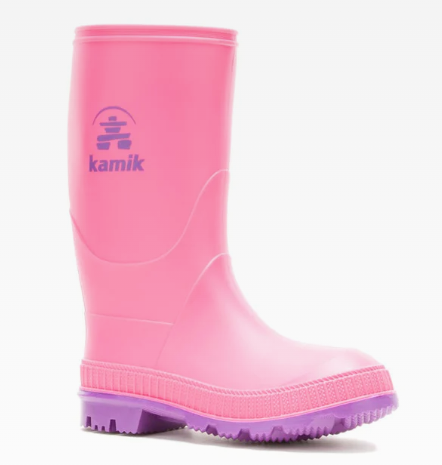 Kamik Stomp Rain Boot Youth — waterproof, rain gear, children's shoes — back view