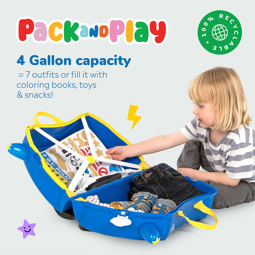 Trunki Ride-on Suitcase - Percy Police Car