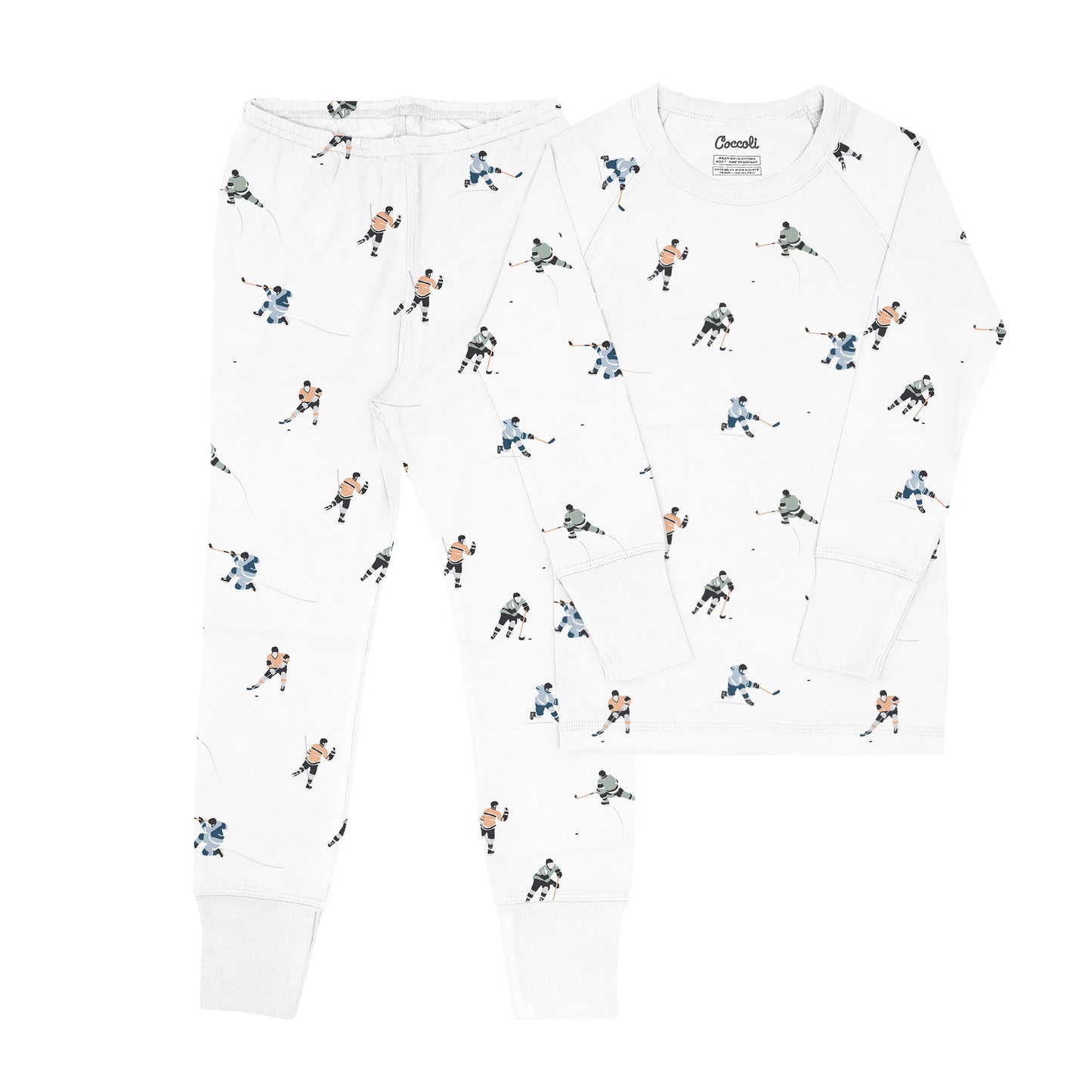 Coccoli Modal Long Sleeve Pyjama - Hockey Players - 3Y