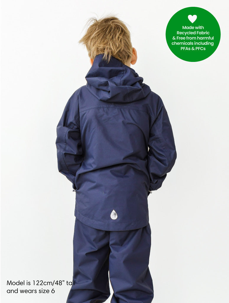 Therm Kids 10K Packaway Rainshell - Navy