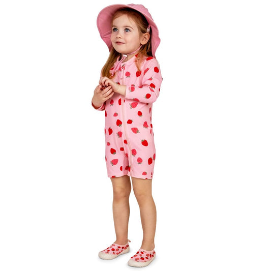 Jan & Jul 1-pc UV Jumpsuit - Pink Strawberry