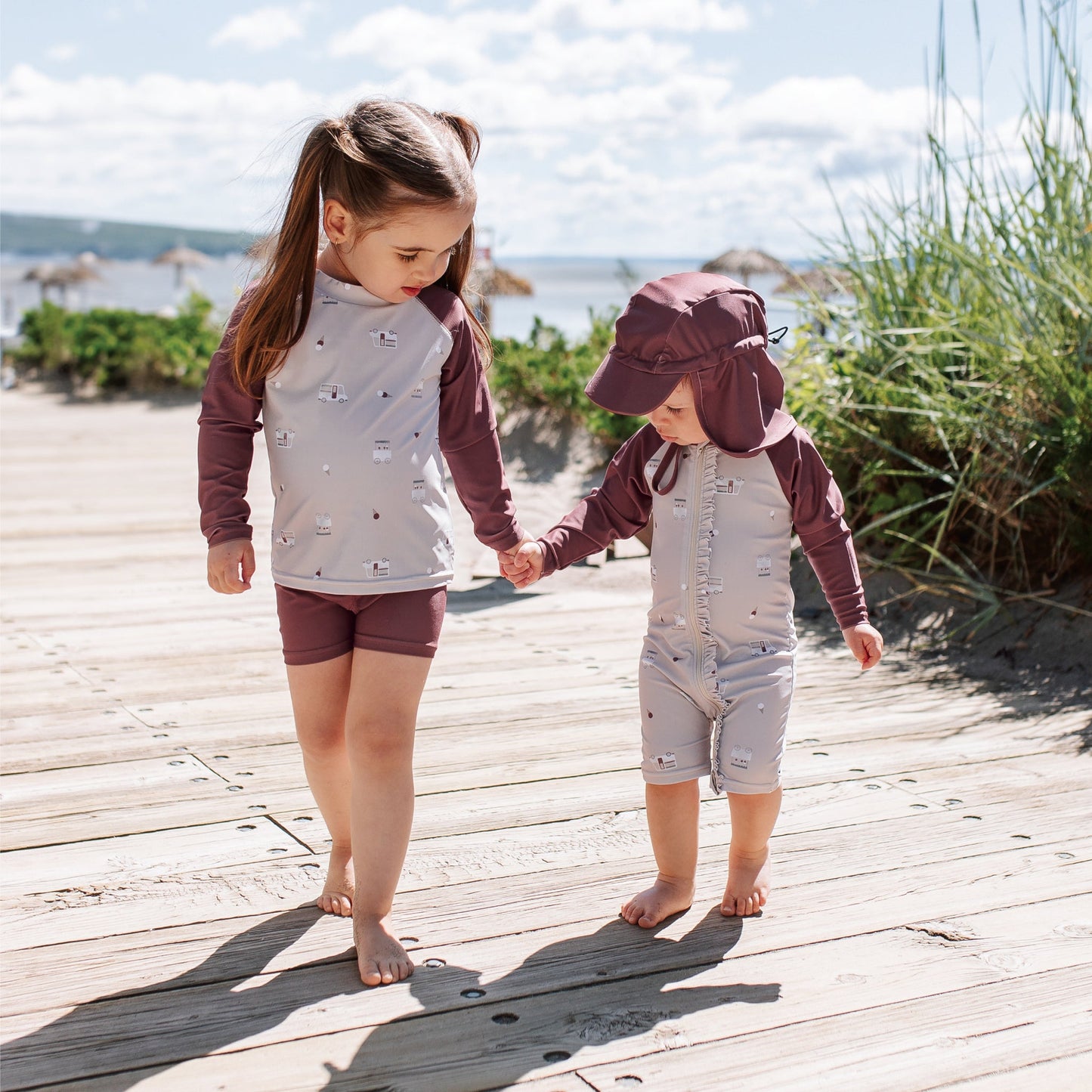 Perlimpinpin Swim Beach UV Protective Sun Suit - Ice Cream