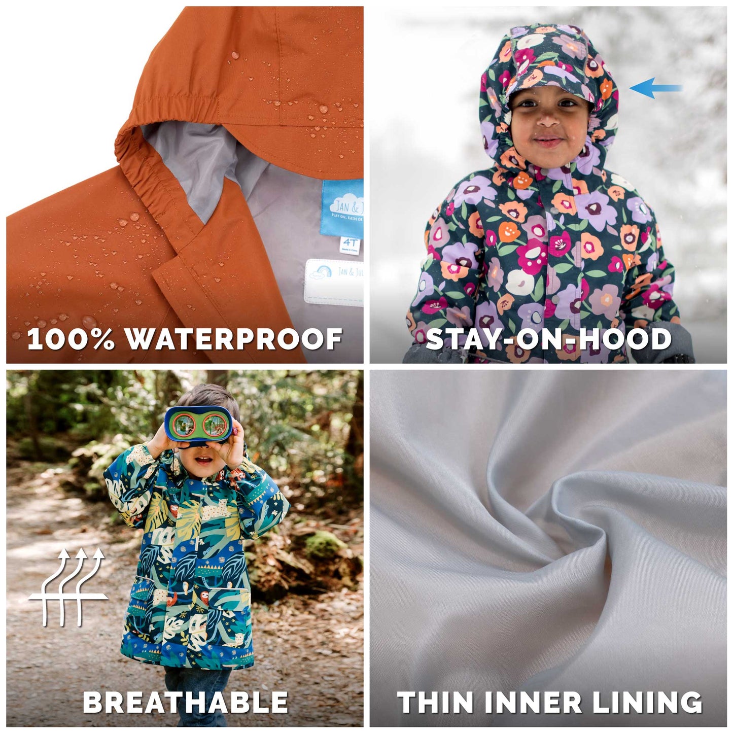 Jan & Jul - Puddle-Dry Unlined Waterproof Rain Jacket