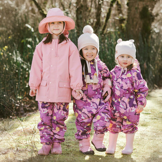 Jan & Jul - Cozy-Dry Rain Pants (Fleece Lined) - Purple Dream