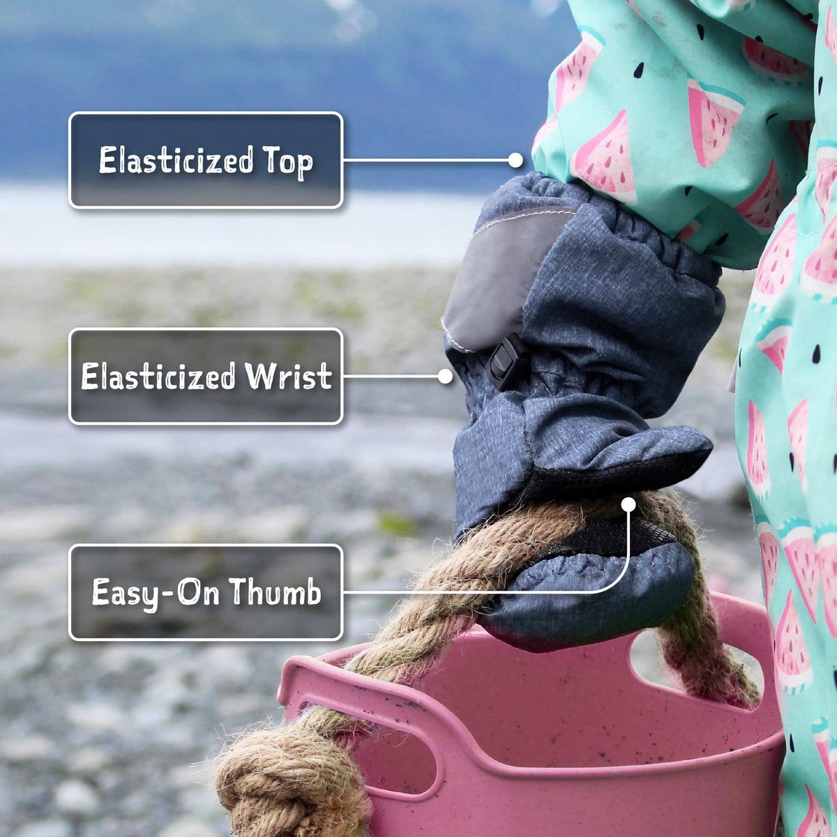 Jan & Jul Cozy-Dry Kids Waterproof Rain Mittens