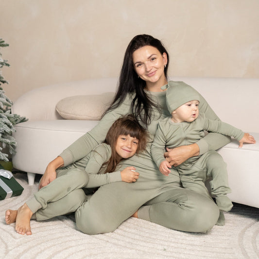 Bamboo Wool Long Sleeve Set (Lily Pad)
