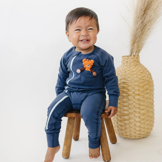 Our Little Treasures - Zip Romper in Blueberry