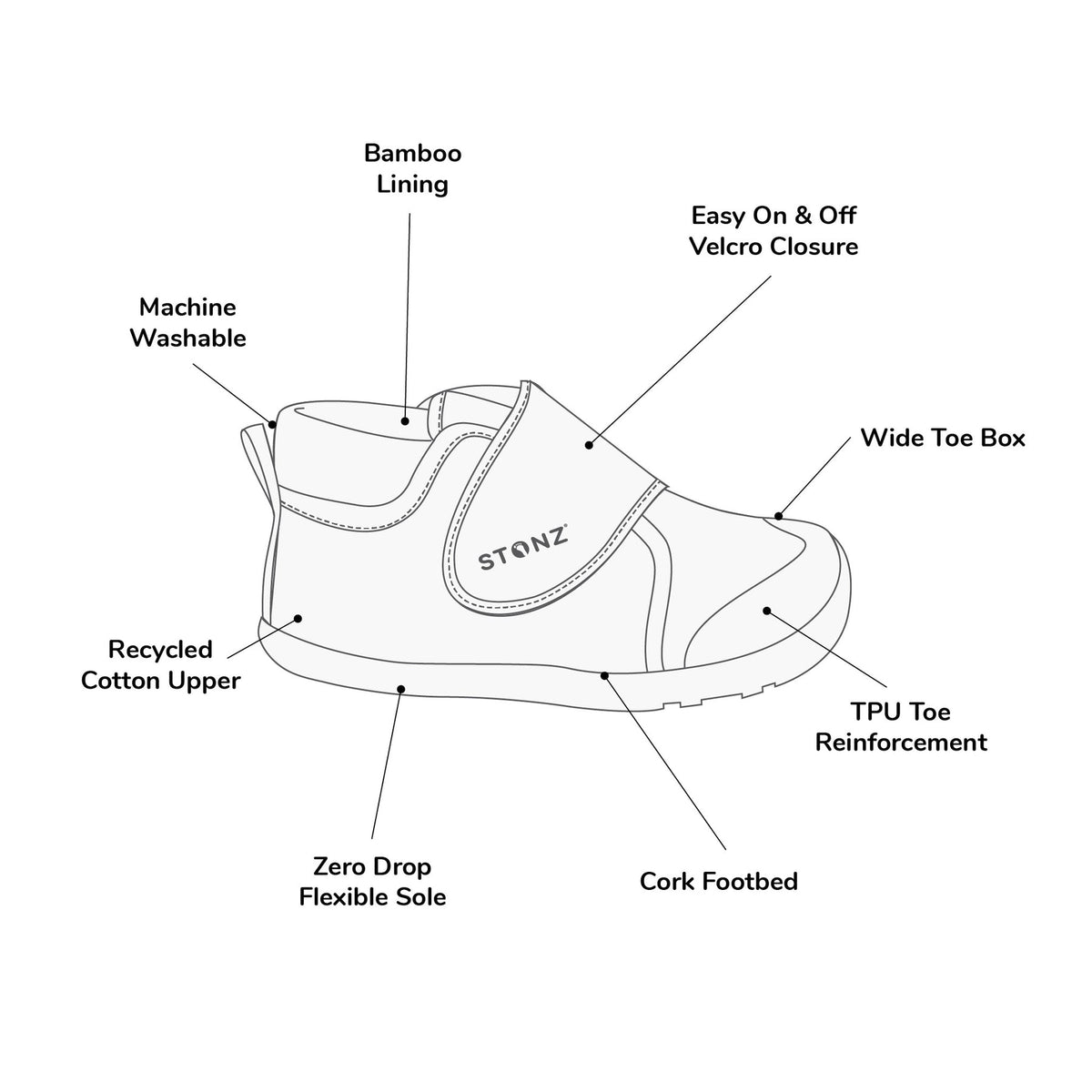 Stonz Cruiser Natural Baby Shoes