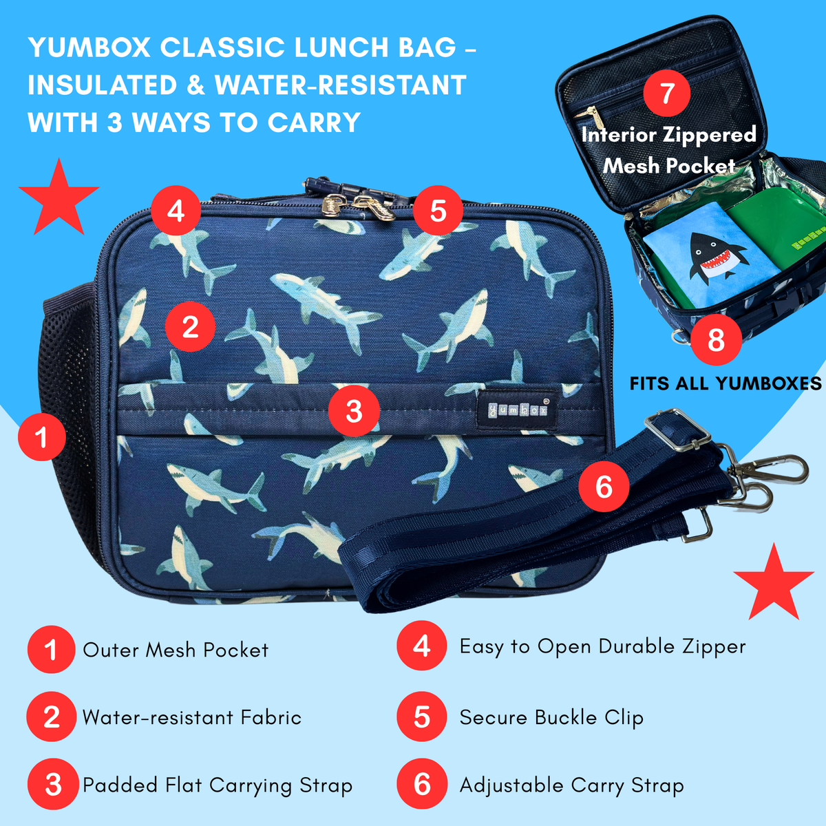 Yumbox - Kids Lunch Bag – 3-Way Carry