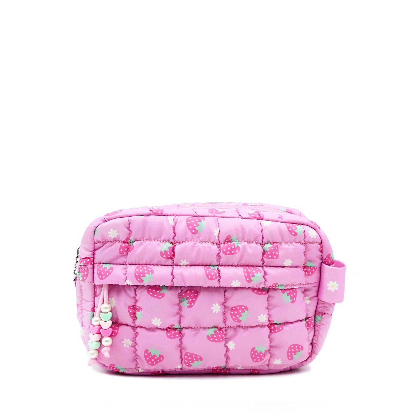 OMG Accessories - Quilted Scrunchies Strawberry Printed Pouch