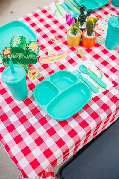 Re-play 3 PK Divided Plates, Lemon Drop, Sand, Grey