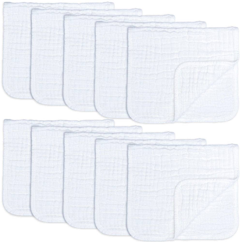 Comfy Cubs - Muslin Burp Cloths By Comfy Cubs: Pack Of 6 / Lace
