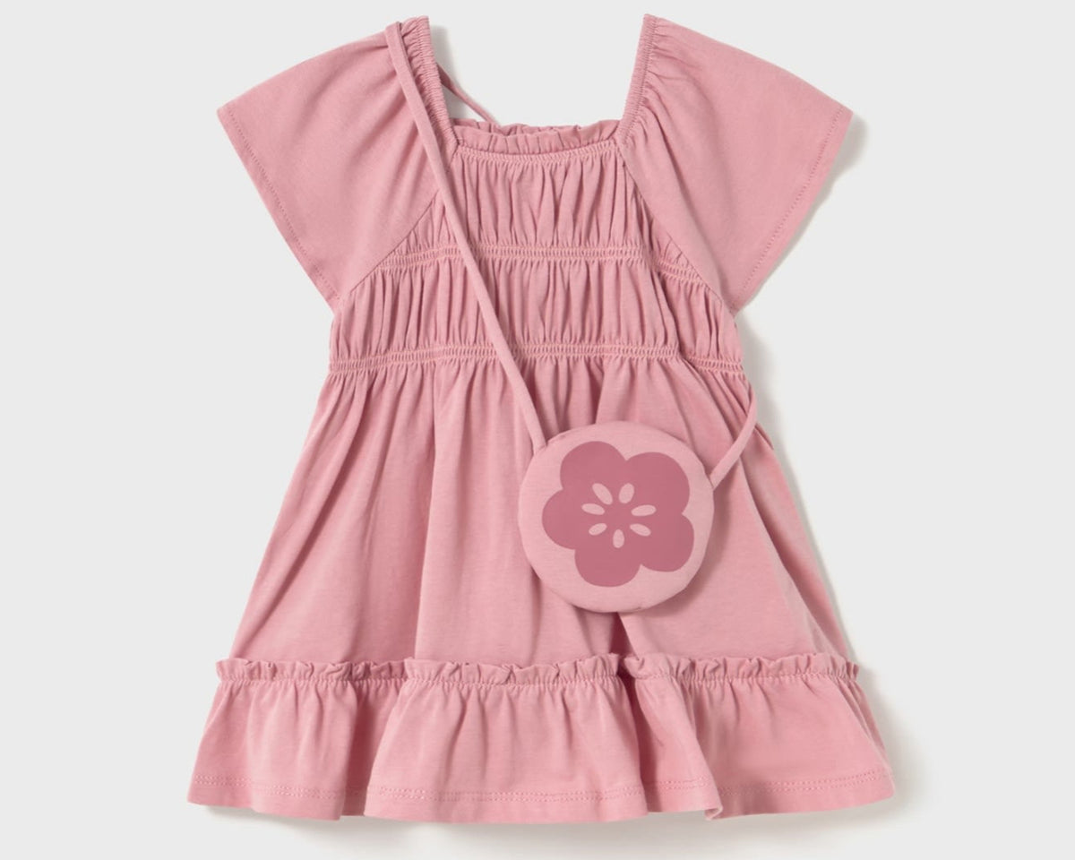 Mayoral Toddler Dress with Bag Rosado