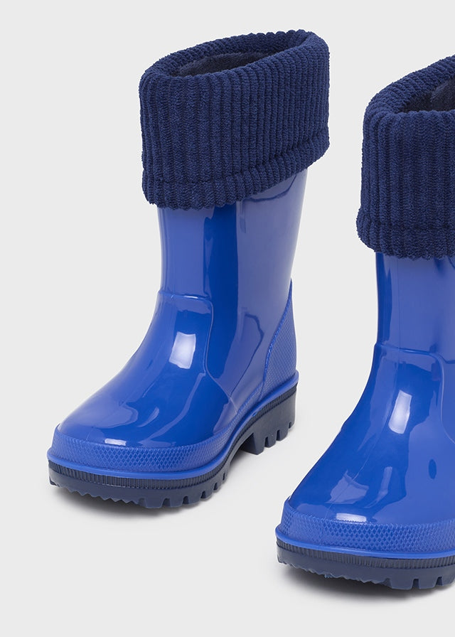blue rain boots 1