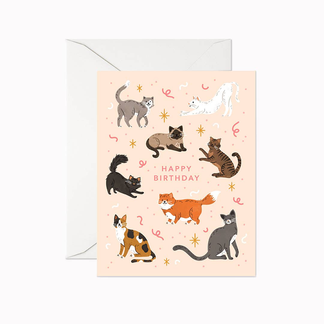 Linden Paper Co. - Cat Birthday | Greeting Card