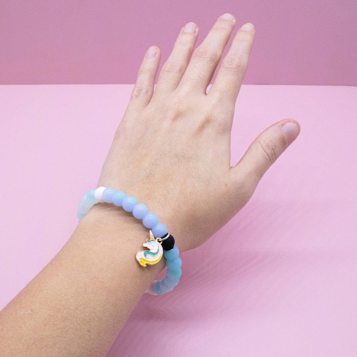Frog Sac Glow in the Dark Unicorn Charm Bubble Bracelets, 3-Pack